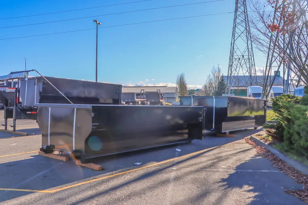 Roll-off dumpster ready for waste disposal at job site for Roll Off Dumpster Rental in Middlesborough